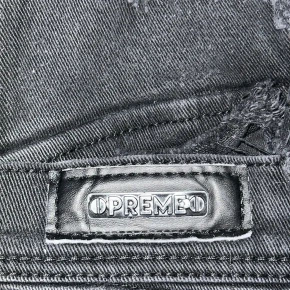 PREME - MEN’S BLACK DISTRESSED / MULTI COLOR DIAMOND JEANS SIZE 42W/34L - Picture 4 of 5